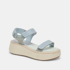 DEBRA SANDALS LIGHT BLUE KNIT
