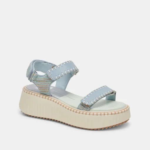 DEBRA SANDALS LIGHT BLUE KNIT