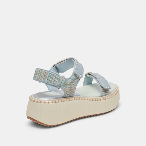 DEBRA SANDALS LIGHT BLUE KNIT