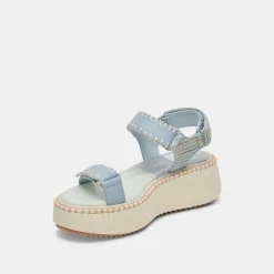 DEBRA SANDALS LIGHT BLUE KNIT