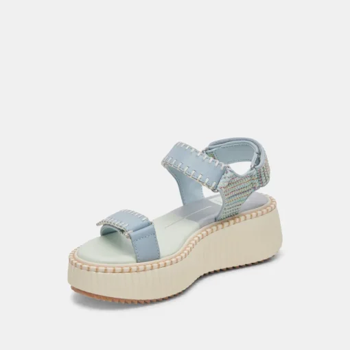 DEBRA SANDALS LIGHT BLUE KNIT
