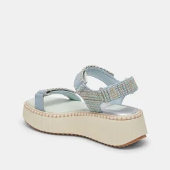 DEBRA SANDALS LIGHT BLUE KNIT