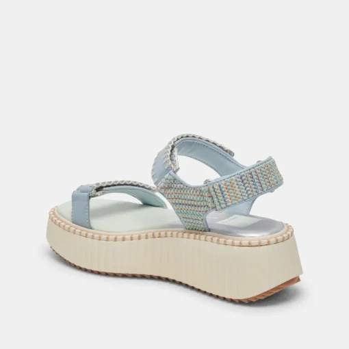DEBRA SANDALS LIGHT BLUE KNIT