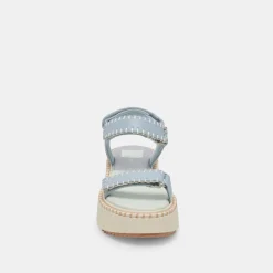 DEBRA SANDALS LIGHT BLUE KNIT