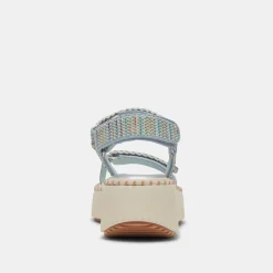 DEBRA SANDALS LIGHT BLUE KNIT