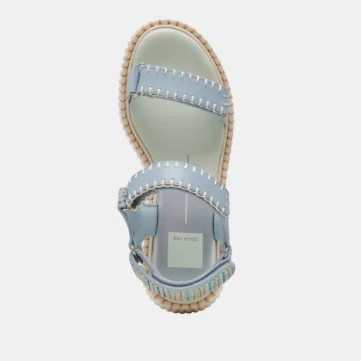 DEBRA SANDALS LIGHT BLUE KNIT