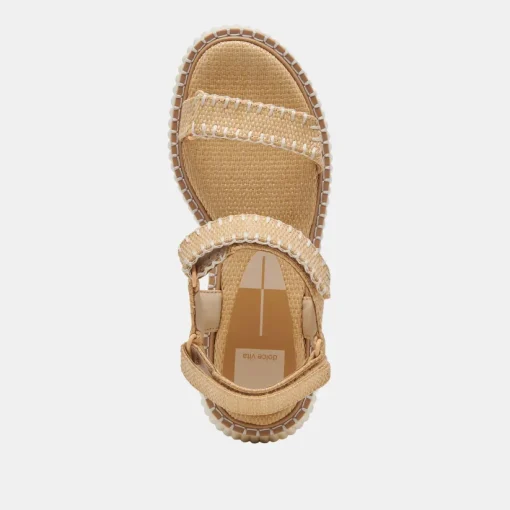 DEBRA SANDALS LT NATURAL RAFFIA