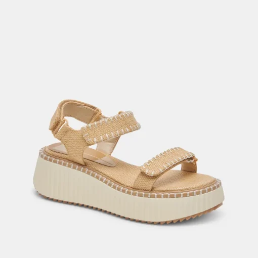 DEBRA SANDALS LT NATURAL RAFFIA