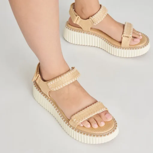 DEBRA SANDALS LT NATURAL RAFFIA