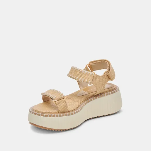 DEBRA SANDALS LT NATURAL RAFFIA