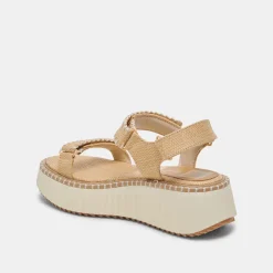 DEBRA SANDALS LT NATURAL RAFFIA