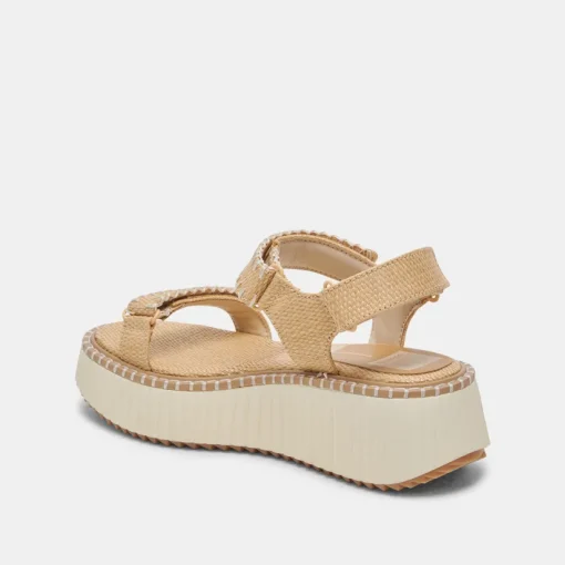 DEBRA SANDALS LT NATURAL RAFFIA