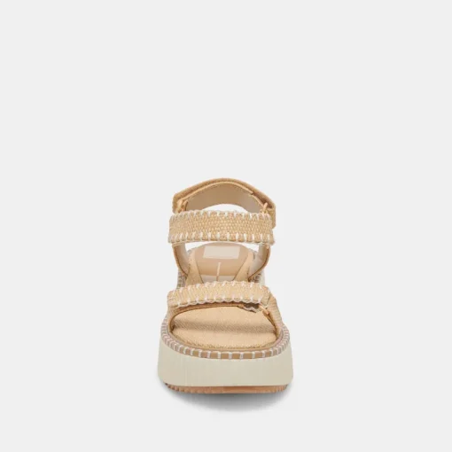 DEBRA SANDALS LT NATURAL RAFFIA