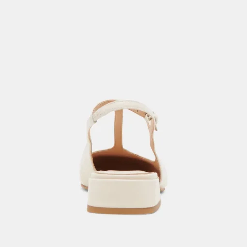 DEIDRA FLATS CREAM LEATHER