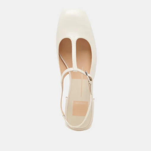 DEIDRA FLATS CREAM LEATHER