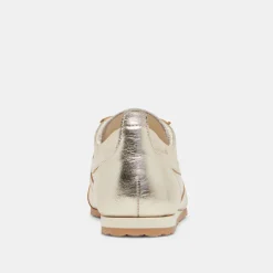 DELANY SNEAKERS LIGHT GOLD CRINKLE PATENT