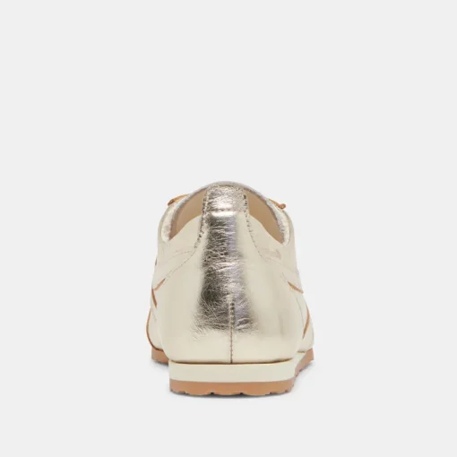 DELANY SNEAKERS LIGHT GOLD CRINKLE PATENT