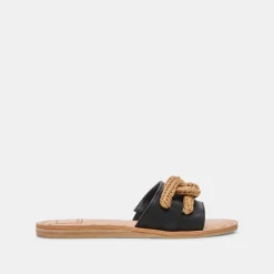DESA SANDALS BLACK LEATHER