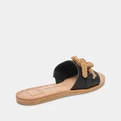 DESA SANDALS BLACK LEATHER