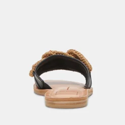 DESA SANDALS BLACK LEATHER