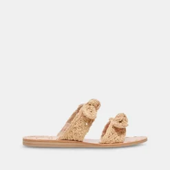 DINAH SANDALS LT NATURAL RAFFIA