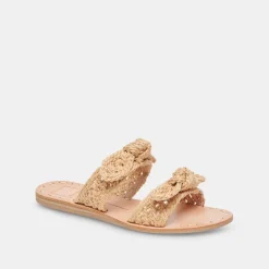 DINAH SANDALS LT NATURAL RAFFIA