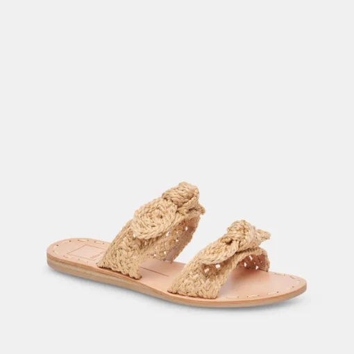 DINAH SANDALS LT NATURAL RAFFIA