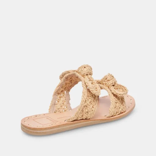 DINAH SANDALS LT NATURAL RAFFIA