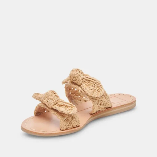 DINAH SANDALS LT NATURAL RAFFIA