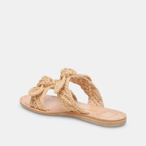 DINAH SANDALS LT NATURAL RAFFIA
