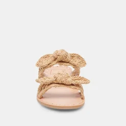 DINAH SANDALS LT NATURAL RAFFIA
