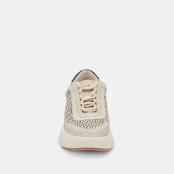 DOLEN SNEAKERS BLACK NATURAL RAFFIA
