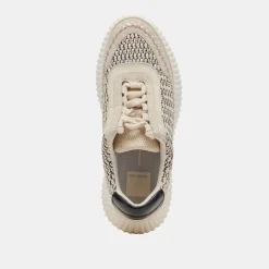 DOLEN SNEAKERS BLACK NATURAL RAFFIA