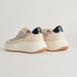 DOLEN SNEAKERS BLACK NATURAL RAFFIA