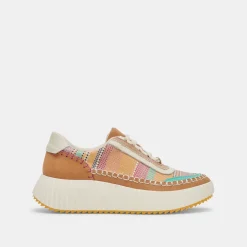 DOLEN SNEAKERS TAN MULTI RAFFIA