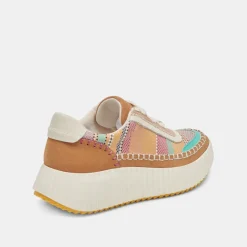 DOLEN SNEAKERS TAN MULTI RAFFIA