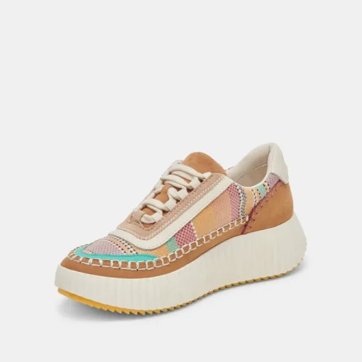 DOLEN SNEAKERS TAN MULTI RAFFIA