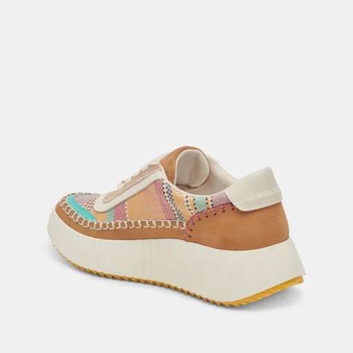 DOLEN SNEAKERS TAN MULTI RAFFIA