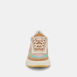 DOLEN SNEAKERS TAN MULTI RAFFIA