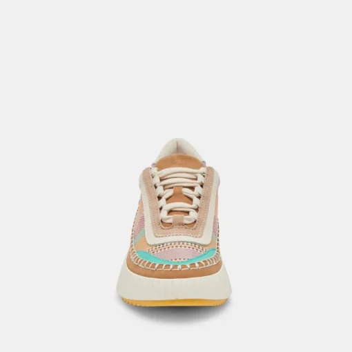 DOLEN SNEAKERS TAN MULTI RAFFIA