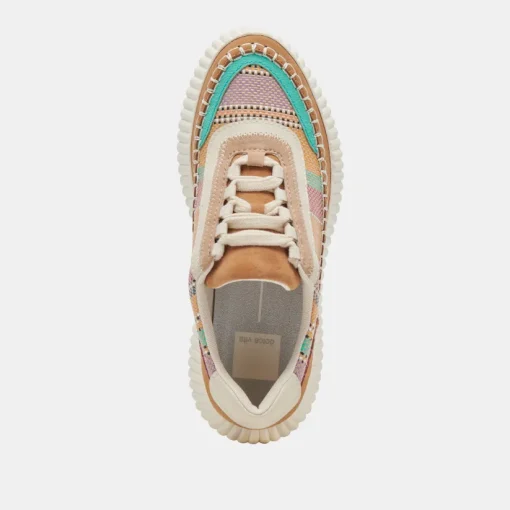 DOLEN SNEAKERS TAN MULTI RAFFIA