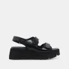 DUBAI SANDALS MIDNIGHT CRINKLE PATENT