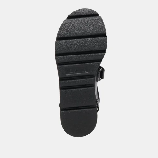 DUBAI SANDALS MIDNIGHT CRINKLE PATENT