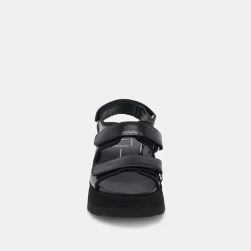 DUBAI SANDALS MIDNIGHT CRINKLE PATENT