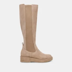 EAMON H2O WIDE CALF BOOTS ALMOND SUEDE