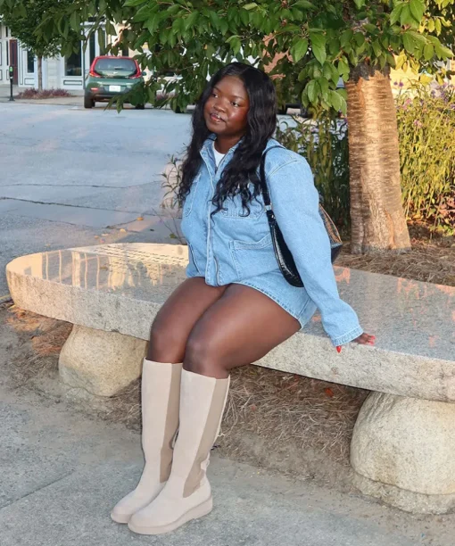 EAMON H2O WIDE CALF BOOTS ALMOND SUEDE