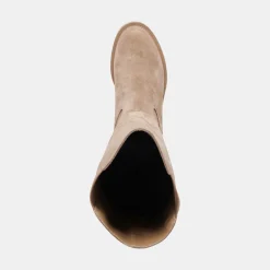 EAMON H2O WIDE CALF BOOTS ALMOND SUEDE