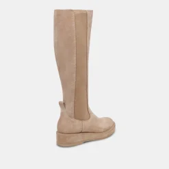 EAMON H2O WIDE CALF BOOTS ALMOND SUEDE