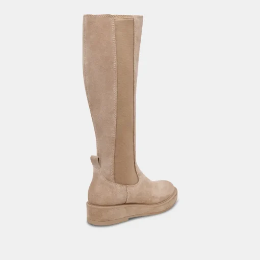 EAMON H2O WIDE CALF BOOTS ALMOND SUEDE
