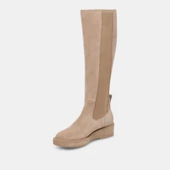 EAMON H2O WIDE CALF BOOTS ALMOND SUEDE